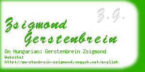 zsigmond gerstenbrein business card